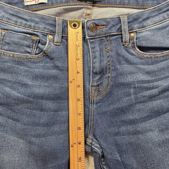 Vigoss Jeans Womens 28 Blue Thompson Tomboy Skinny Mid Rise Zip Fly Denim Faded - Picture 8 of 9